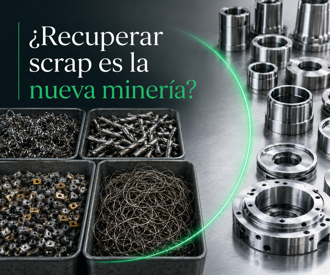 Scrap metálico industrial clasificado para recuperación
