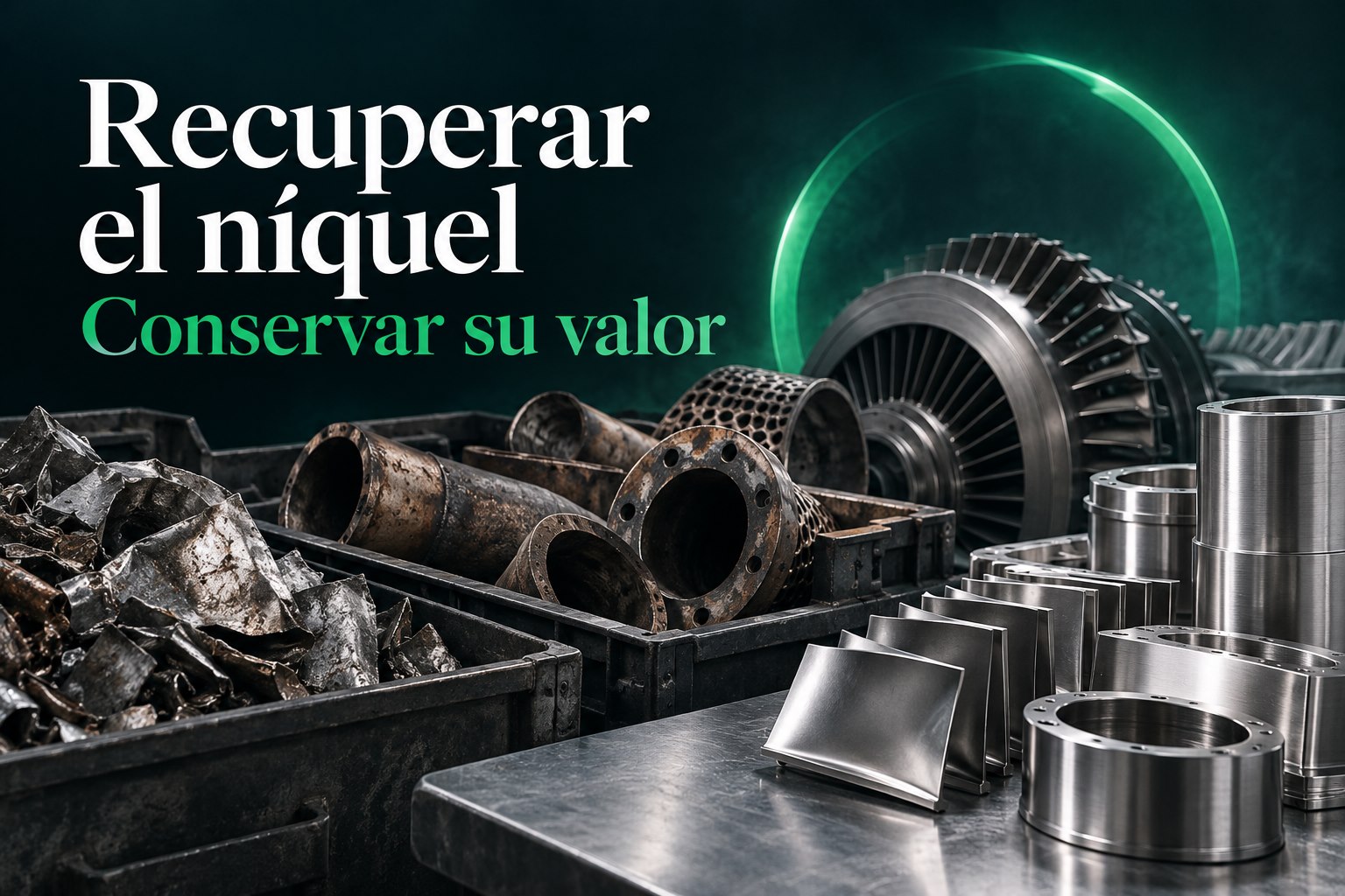 Aleaciones y componentes industriales con níquel