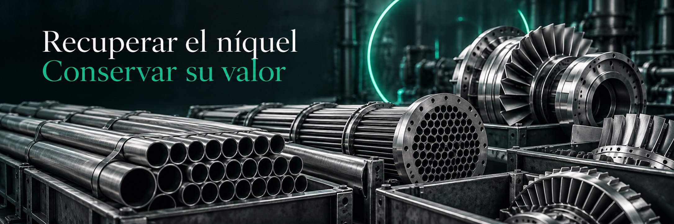 Aleaciones con níquel y componentes industriales para recuperación