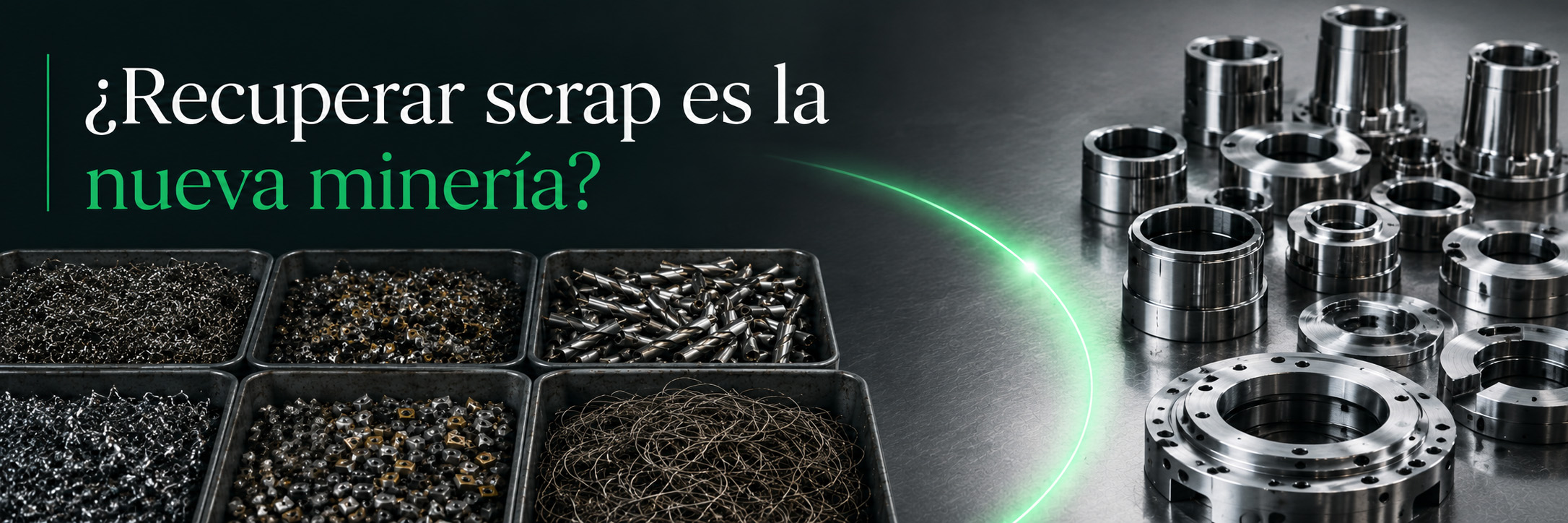 Scrap metálico industrial clasificado para recuperación